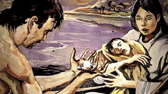 Nota. La figura muestra el primer acercamiento que tuvo la familia con la perla. Fuente: Biobibliografías (2021).